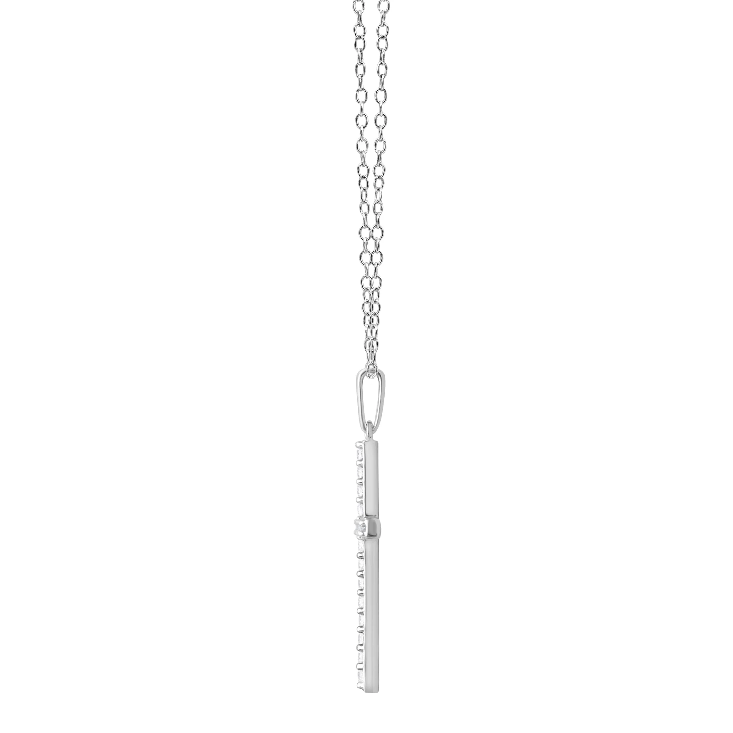 0.25 Carat Lab Grown Cross Diamond Necklace - Image 3