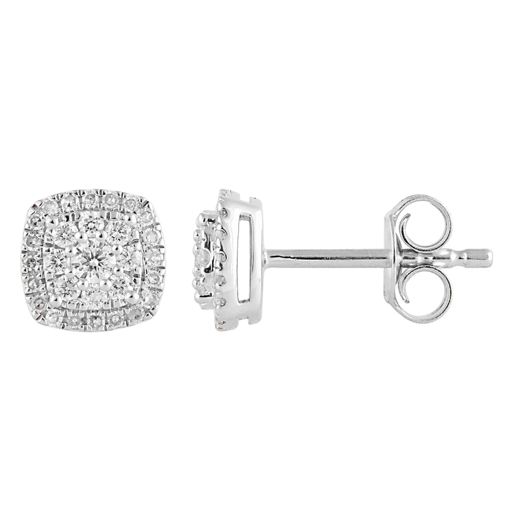 0.33 Carat Lab Grown Cushion Shaped Diamond Stud Earrings - Image 2