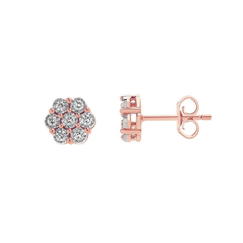 0.25 Carat Lab Grown Cluster Diamond Stud Earrings - Image 2