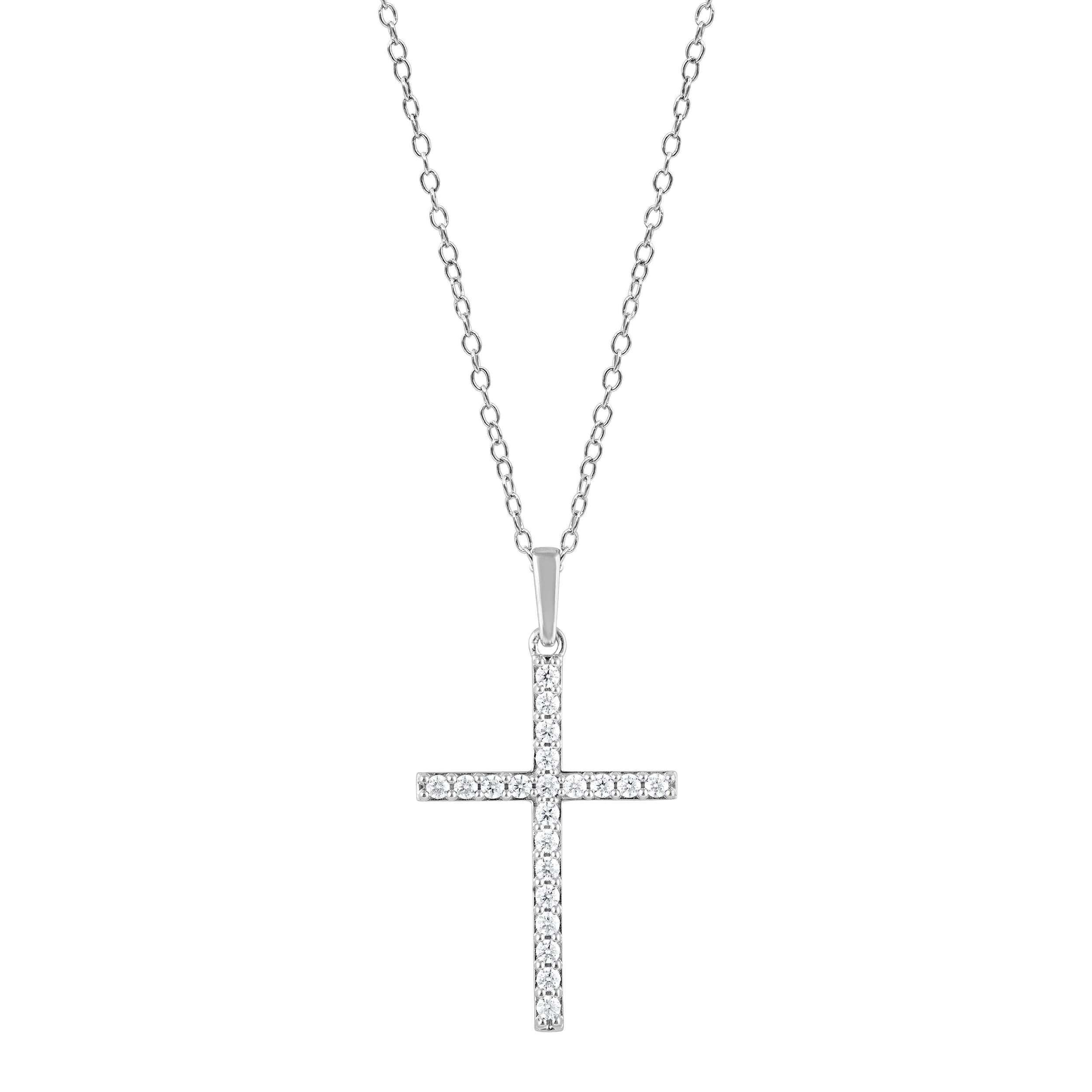 0.25 Carat Cross Lab Grown Diamond Necklace - Image 2