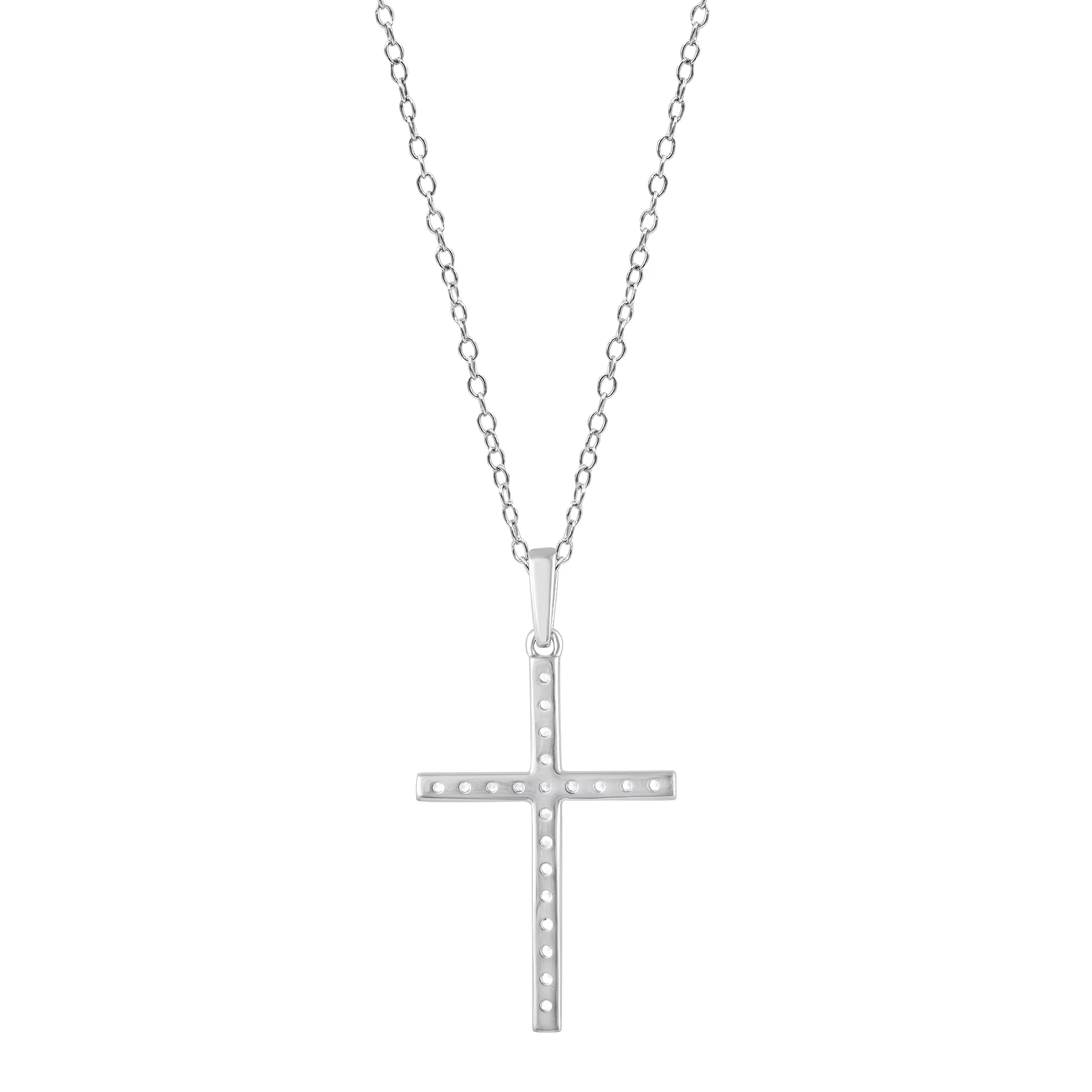 0.25 Carat Cross Lab Grown Diamond Necklace - Image 4