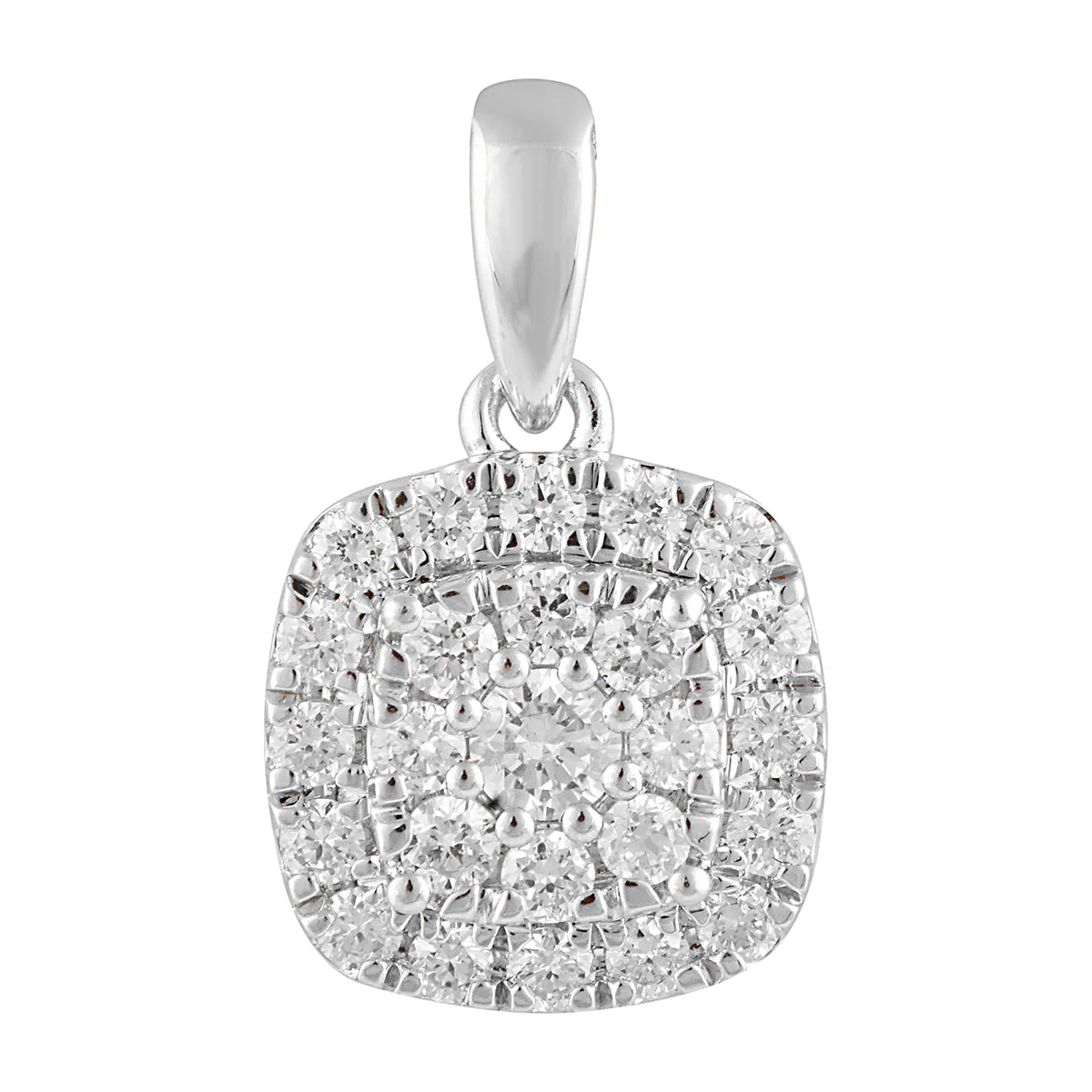 0.33 Carat Lab Grown Halo Diamond Pendant Necklace - Image 2